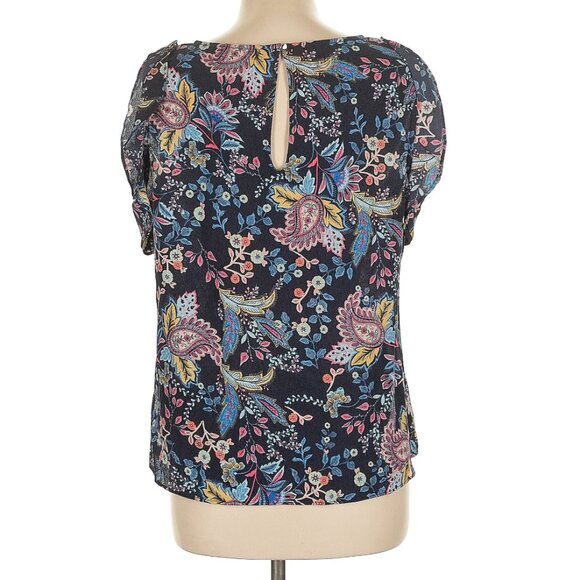 🔥 4 for $20 DEALLabel by Rachel Rachel Roy Sleeveless Floral Paisley Top Size M - Picture 7 of 7